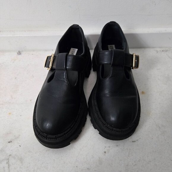 Steve Madden Size 6 Kamlee Lug Sole Mary Jane Black Shoes Platform Chunky Y2K - Picture 2 of 12